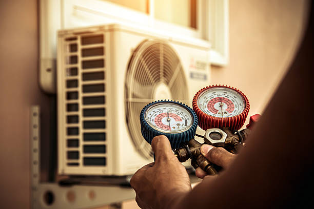 Professional Hvac technician working in Portage, PA